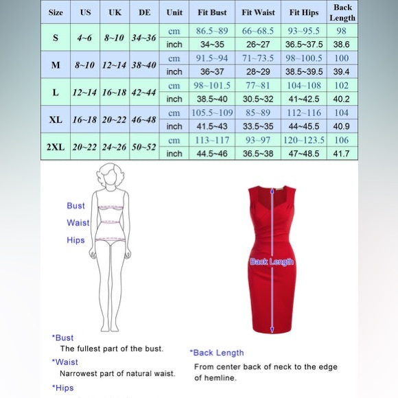 Belle Poque - Red Vintage Ruched Sleeveless Surplice V-Neck Pencil Dress - Picture 3 of 4